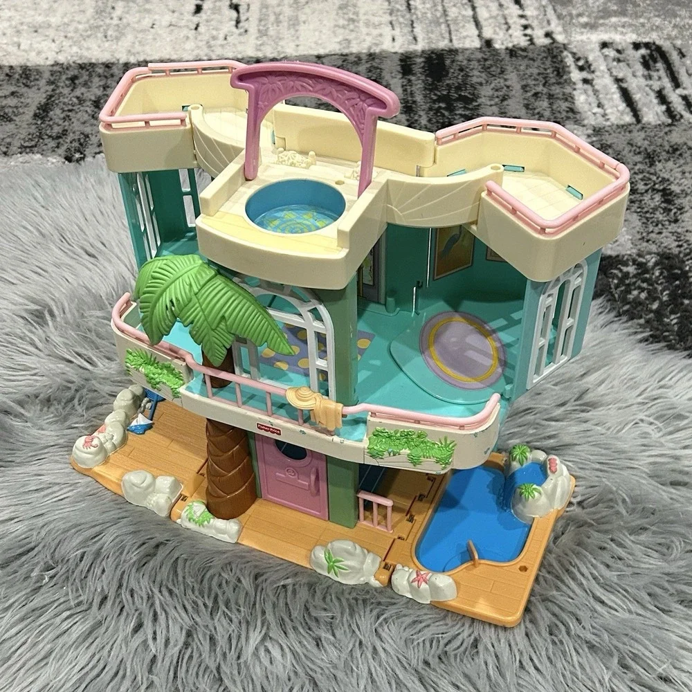 Fisher‎ Price Sweet Streets Ocean Club Beach Vacation Doll House Toy Play Fun